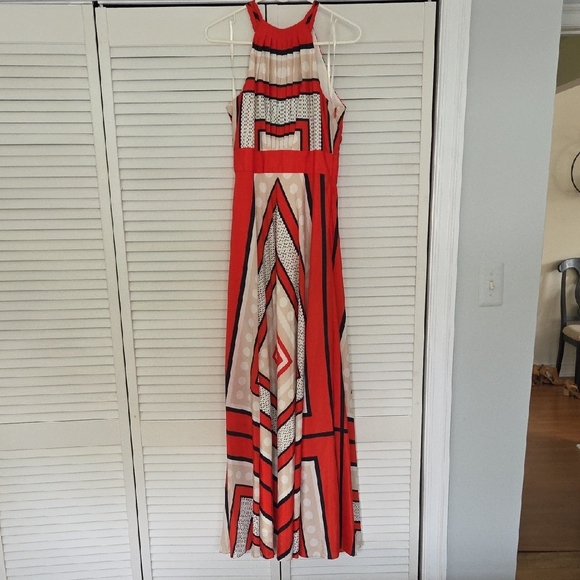 Eliza J Dresses & Skirts - Geometric Red and Black Maxi Dress